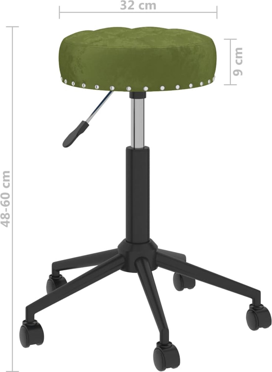 Vidaxl Eetkamerstoelen Draaibaar 2 St Fluweel Licht - Groen