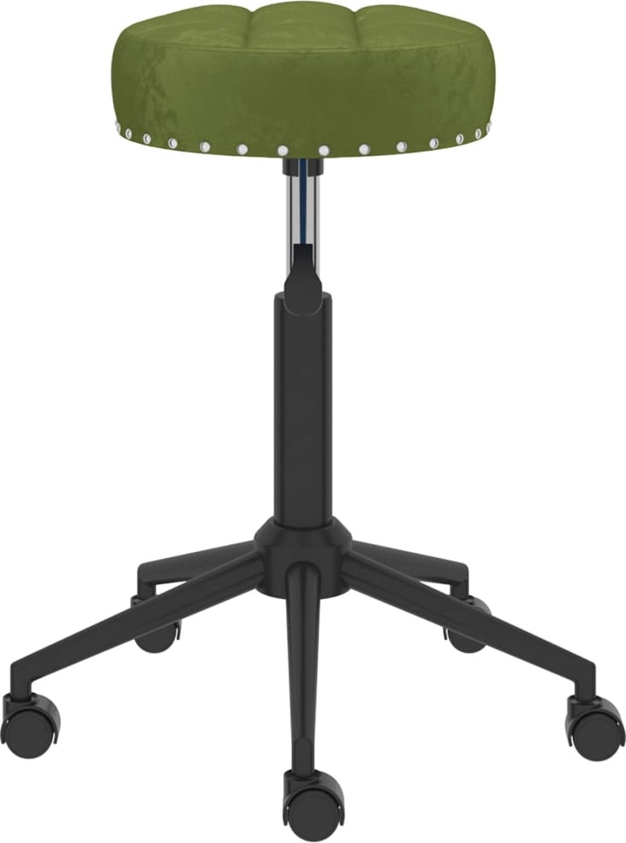 Vidaxl Eetkamerstoelen Draaibaar 2 St Fluweel Licht - Groen