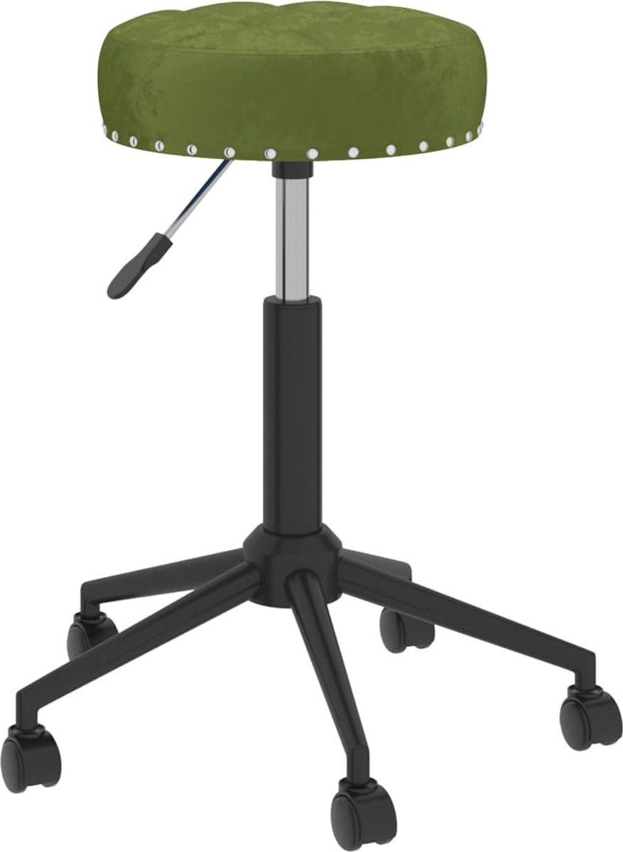 Vidaxl Eetkamerstoelen Draaibaar 2 St Fluweel Licht - Groen