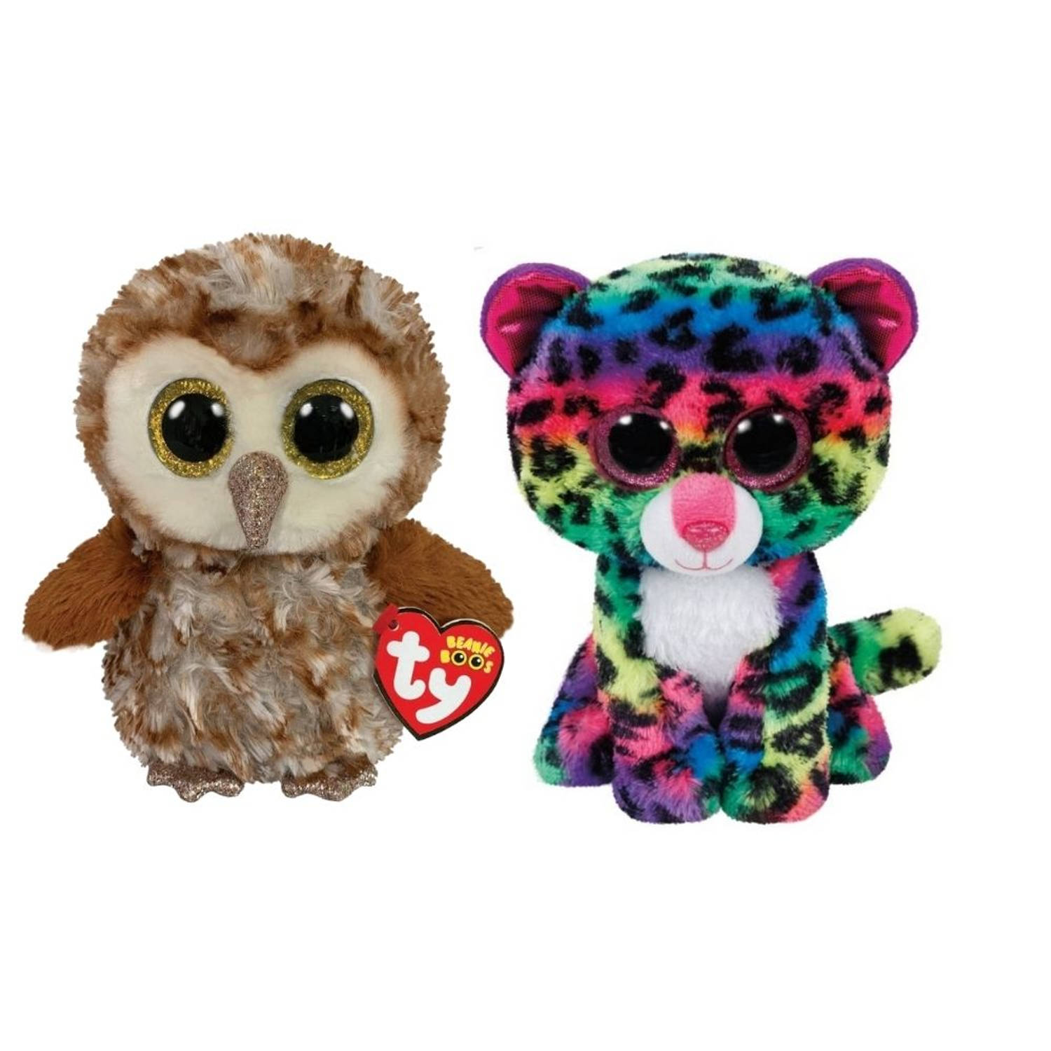 ty - Knuffel - Beanie Boo&apos;s - Percy Owl & Dot Leopard