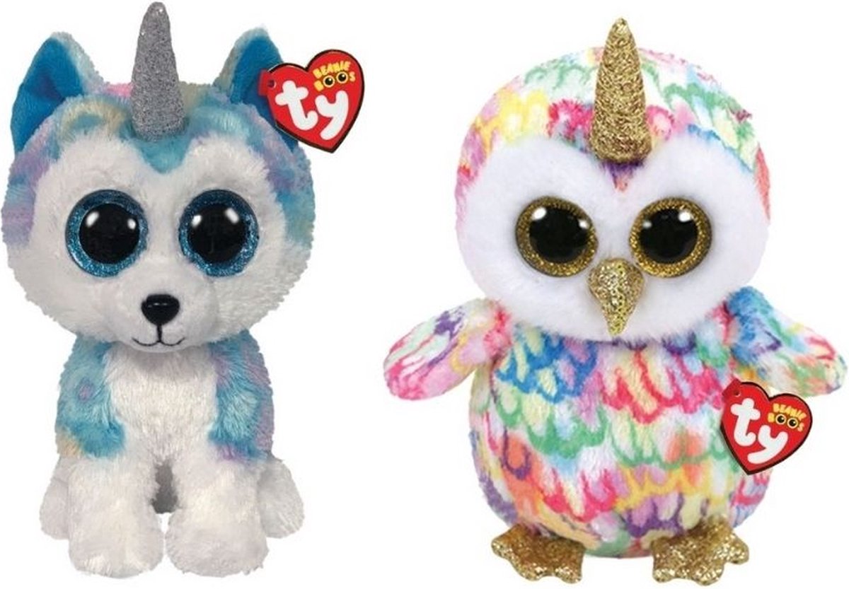 ty - Knuffel - Beanie Buddy - Helena Husky & Enchanted Owl