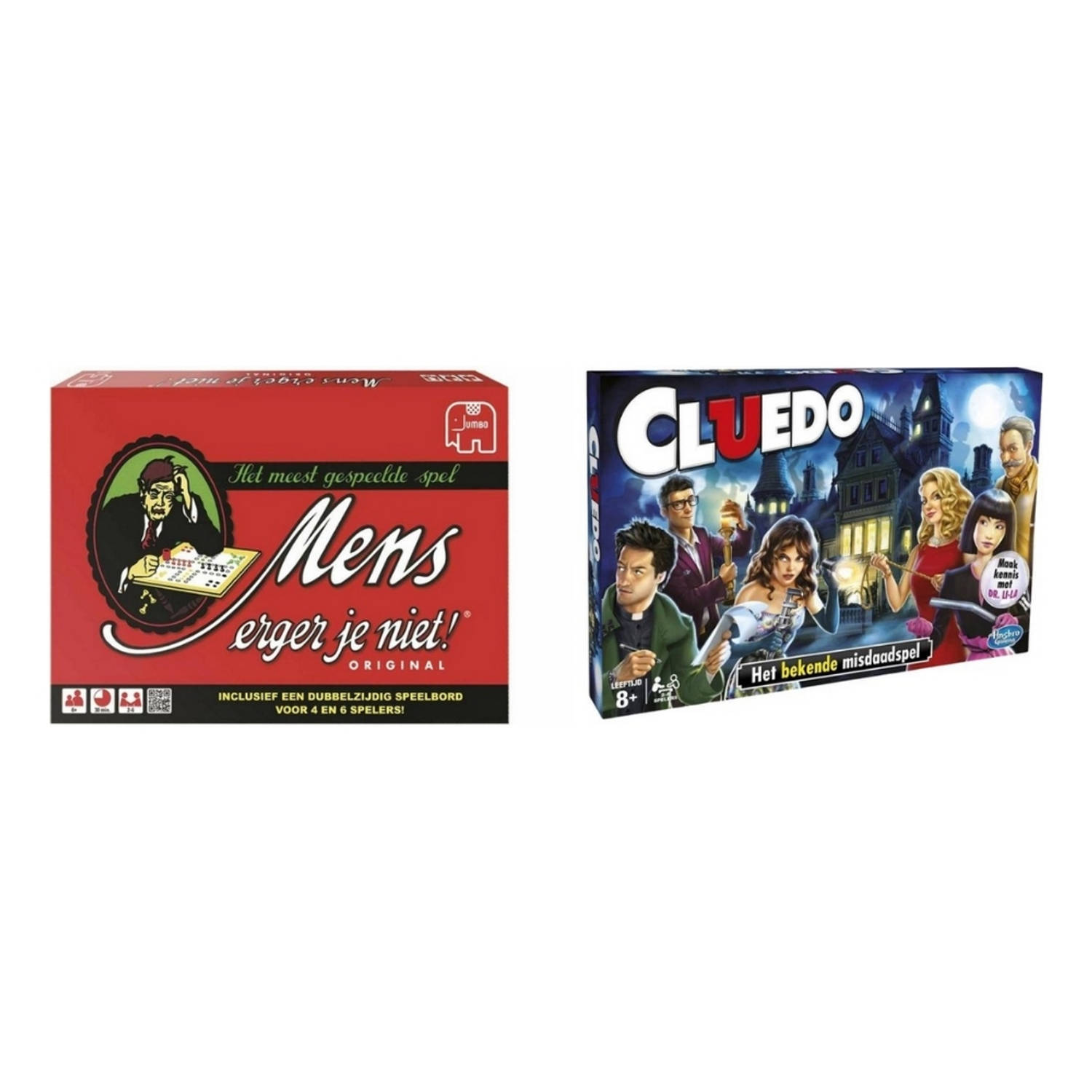 Hasbro Spellenbundel - 2 Stuks - Mens Erger Je Niet & Cluedo