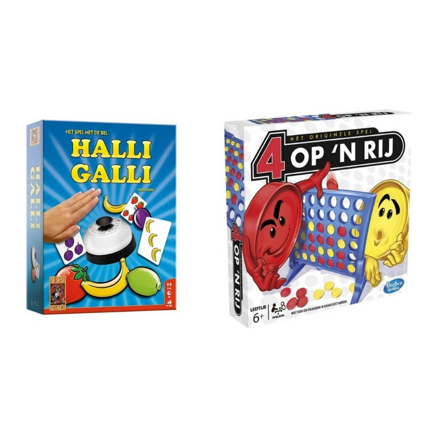 Hasbro Spellenbundel - 2 Stuks - Halli Galli & Vier Op &apos;N Rij