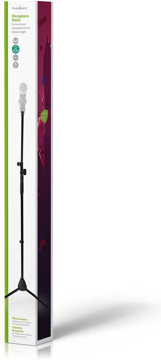 Nedis Microfoonstandaard - Zwart - Ja