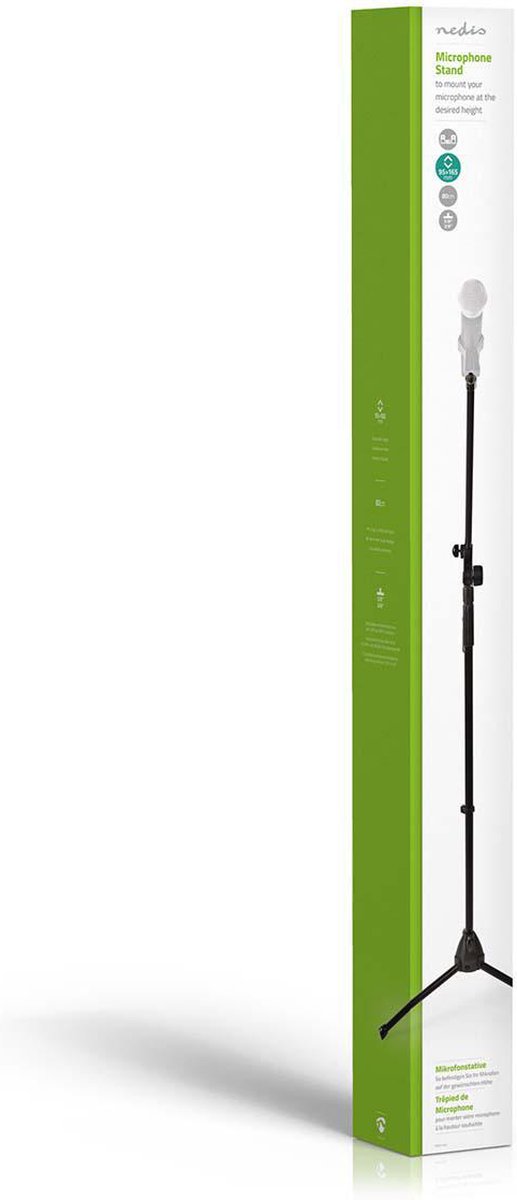 Nedis Microfoonstandaard - Zwart - Ja