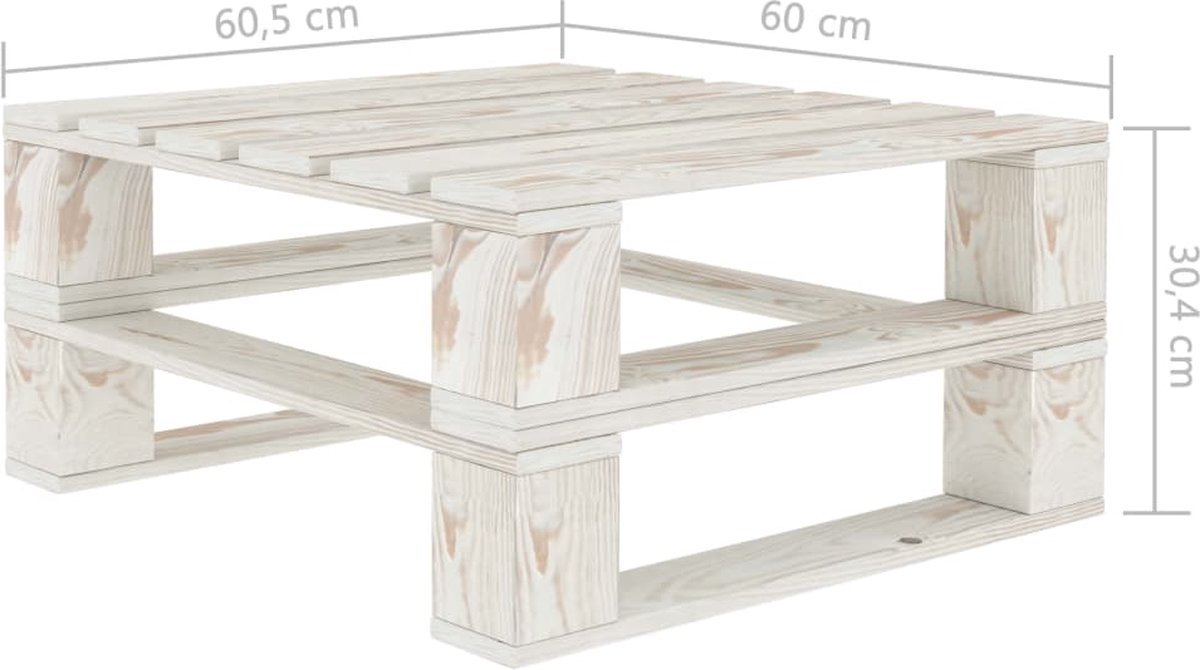 Vidaxl 6-delige Loungeset Met Antracietkleurige Kussens Pallet Hout - Grijs