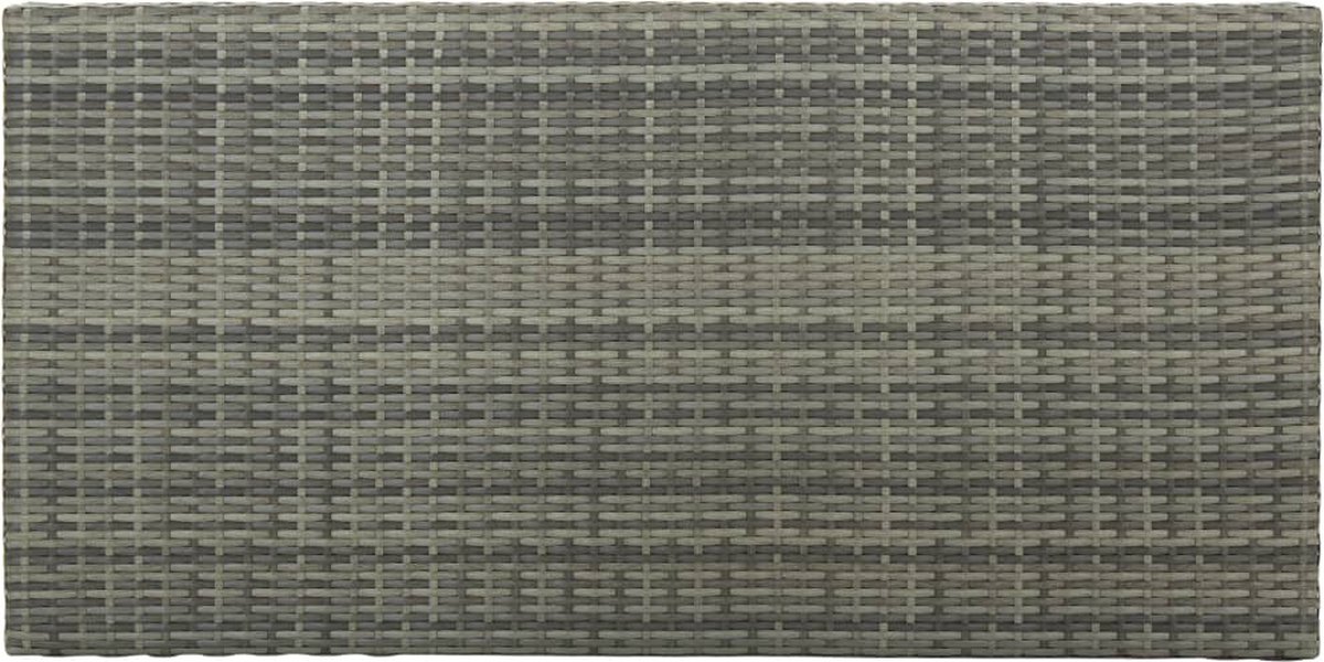 Vidaxl Bartafel Met Opbergrek 120x60x110 Cm Poly Rattan - Grijs