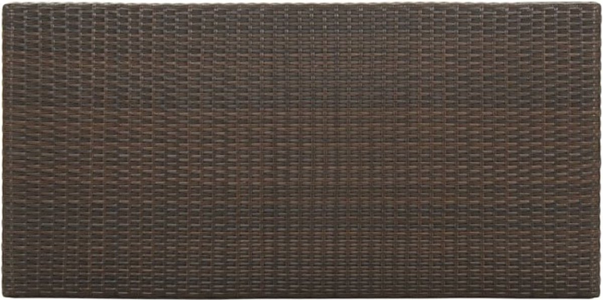 Vidaxl Bartafel Met Opbergrek 120x60x110 Cm Poly Rattan - Bruin