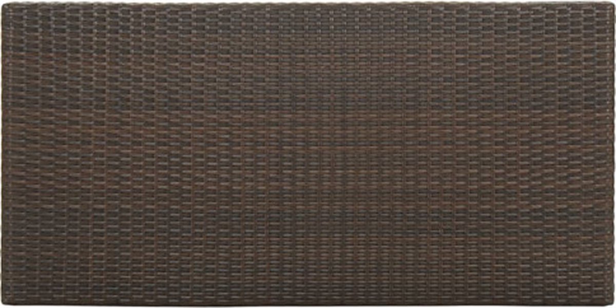 Vidaxl Bartafel Met Opbergrek 120x60x110 Cm Poly Rattan - Bruin