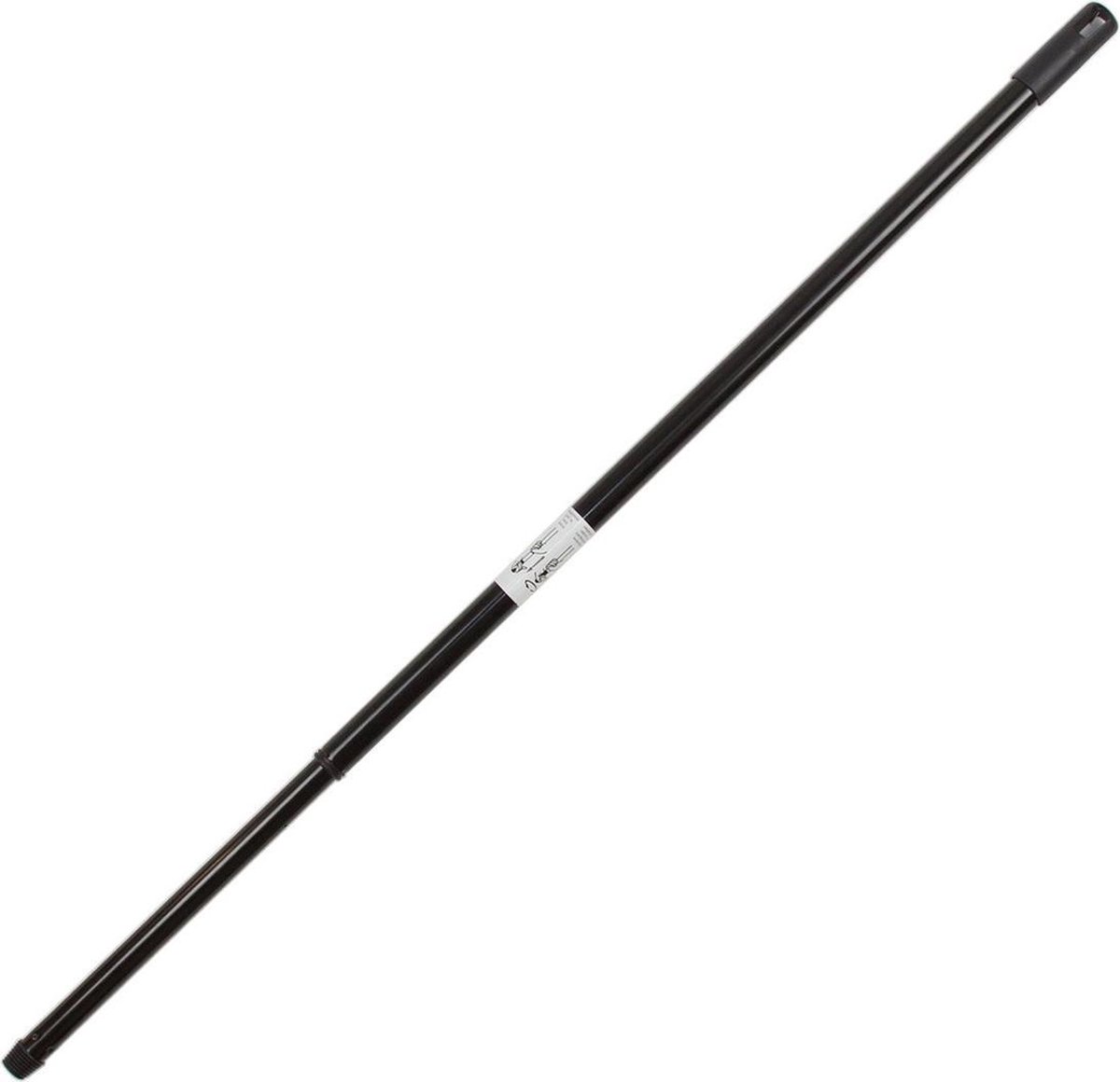 Houten Binnenbezem 29 Cm Inclusief Metalen Telescoopsteel Zwart/bruin 80 - 130 Cm - Zachte Kamerbezems