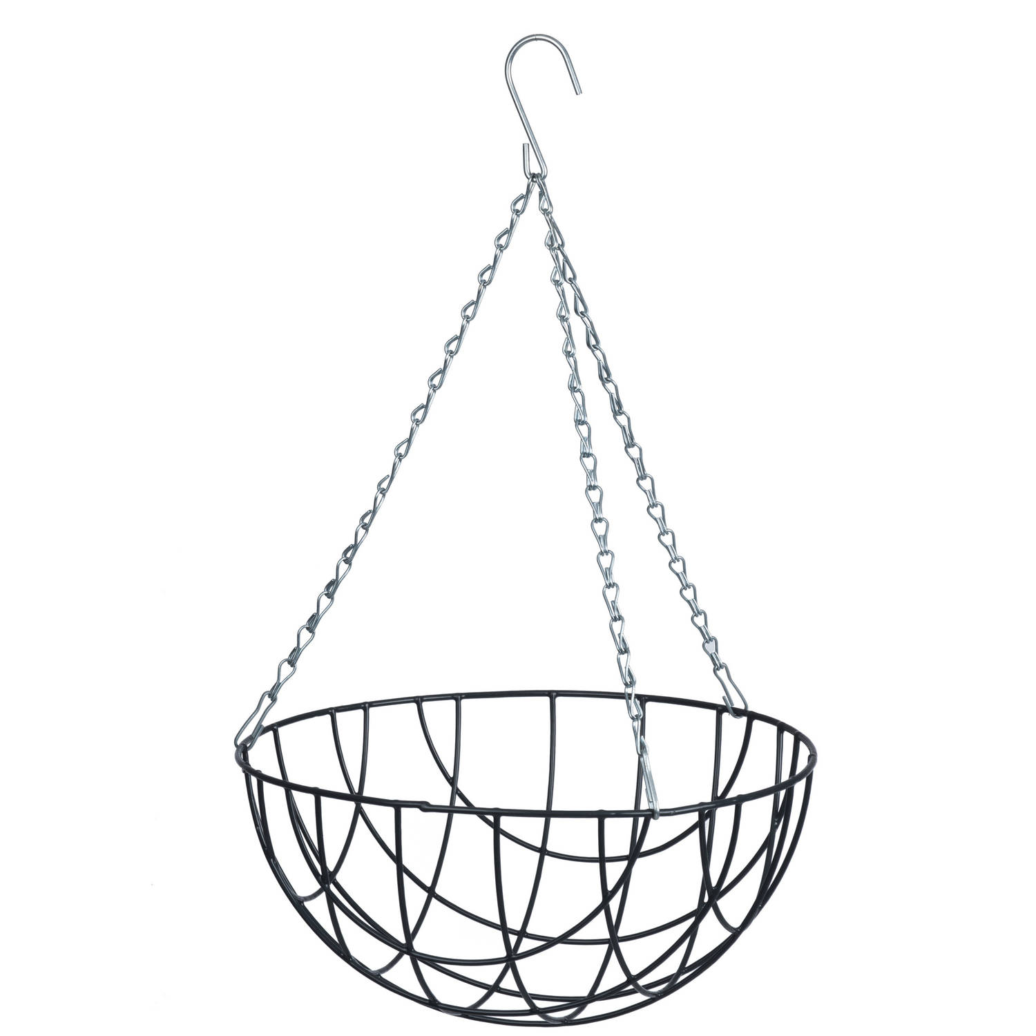 Nature Hanging Basket / Plantenbak Met Ketting 20 X 40 X 40 Cm - Metaaldraad - Hangende Bloemenmand - Plantenbakken - Groen