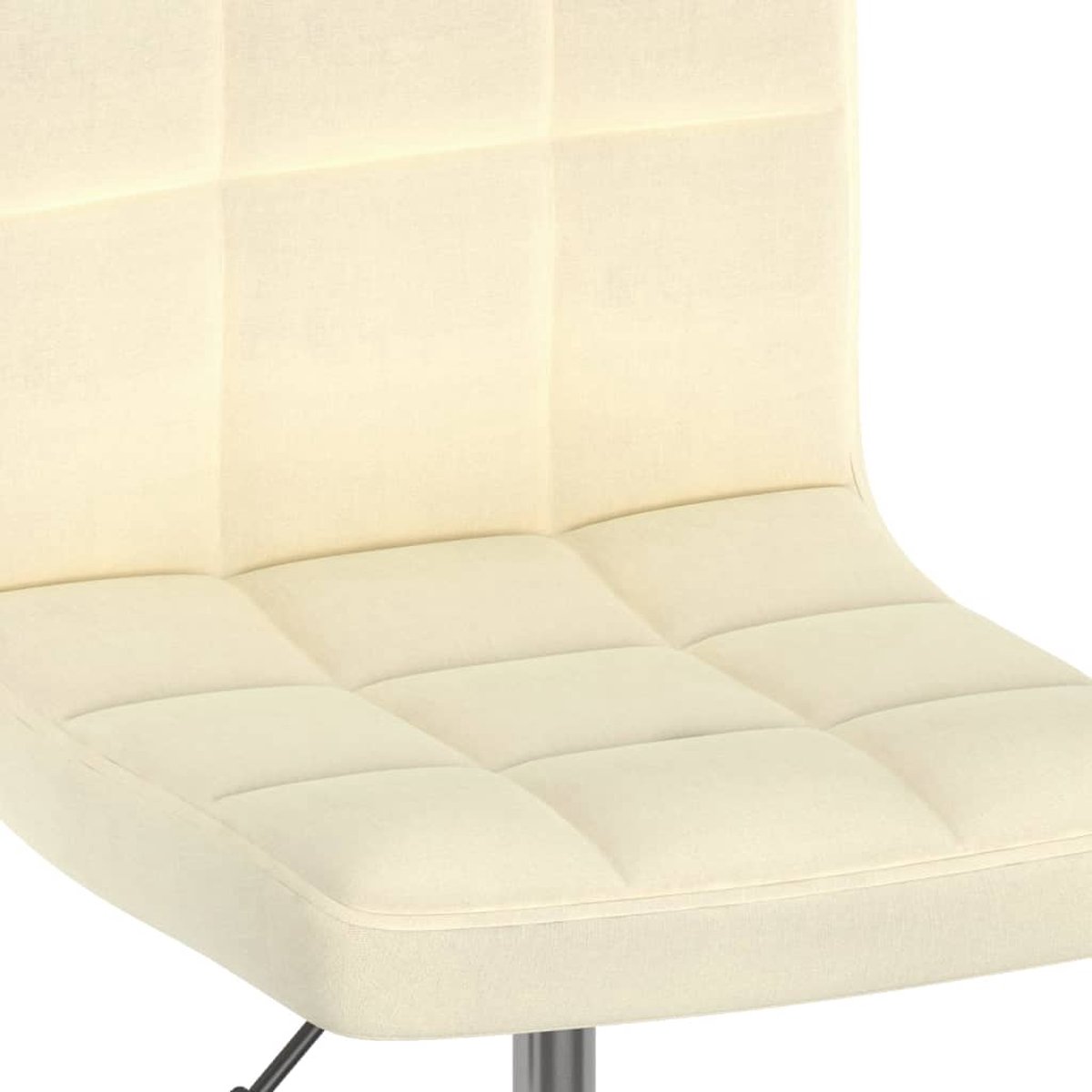 Vidaxl Eetkamerstoelen 2 St Draaibaar Stof Crèmekleurig