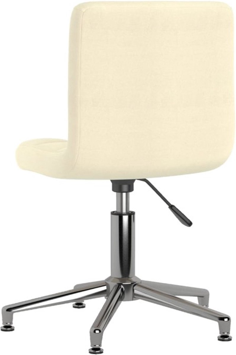 Vidaxl Eetkamerstoelen 2 St Draaibaar Stof Crèmekleurig