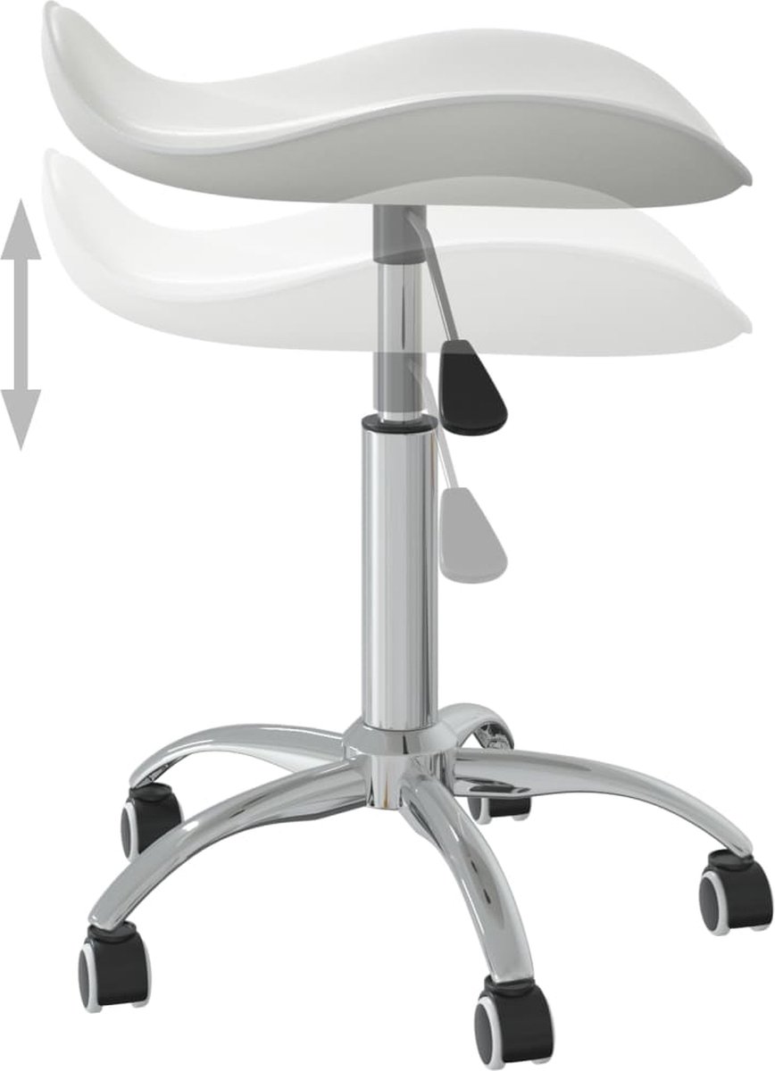 Vidaxl Eetkamerstoelen 2 St Draaibaar Kunstleer Wit
