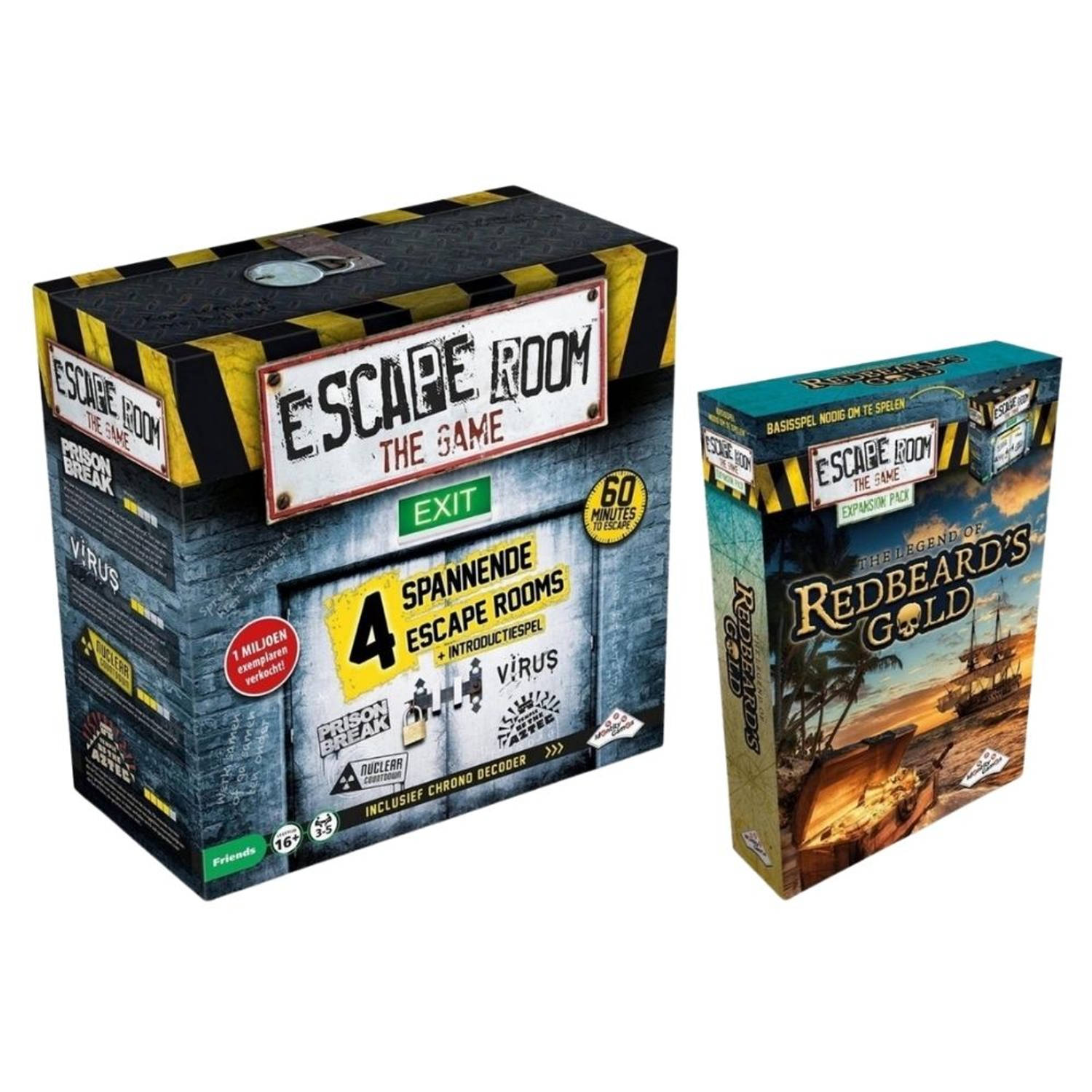 Identity Games Spellenbundel - 2 Stuks - Escape Room - The Game Basisspel & Uitbreiding Redbeard&apos;s Gold