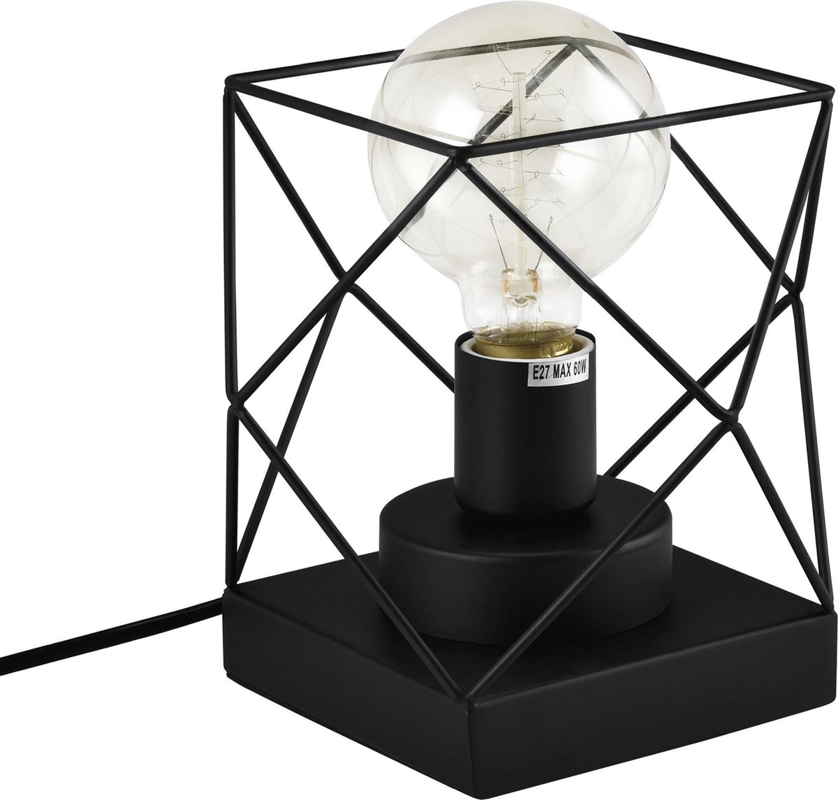 Quvio Tafellamp Met Metalen Frame - Quv5154l-black - Zwart