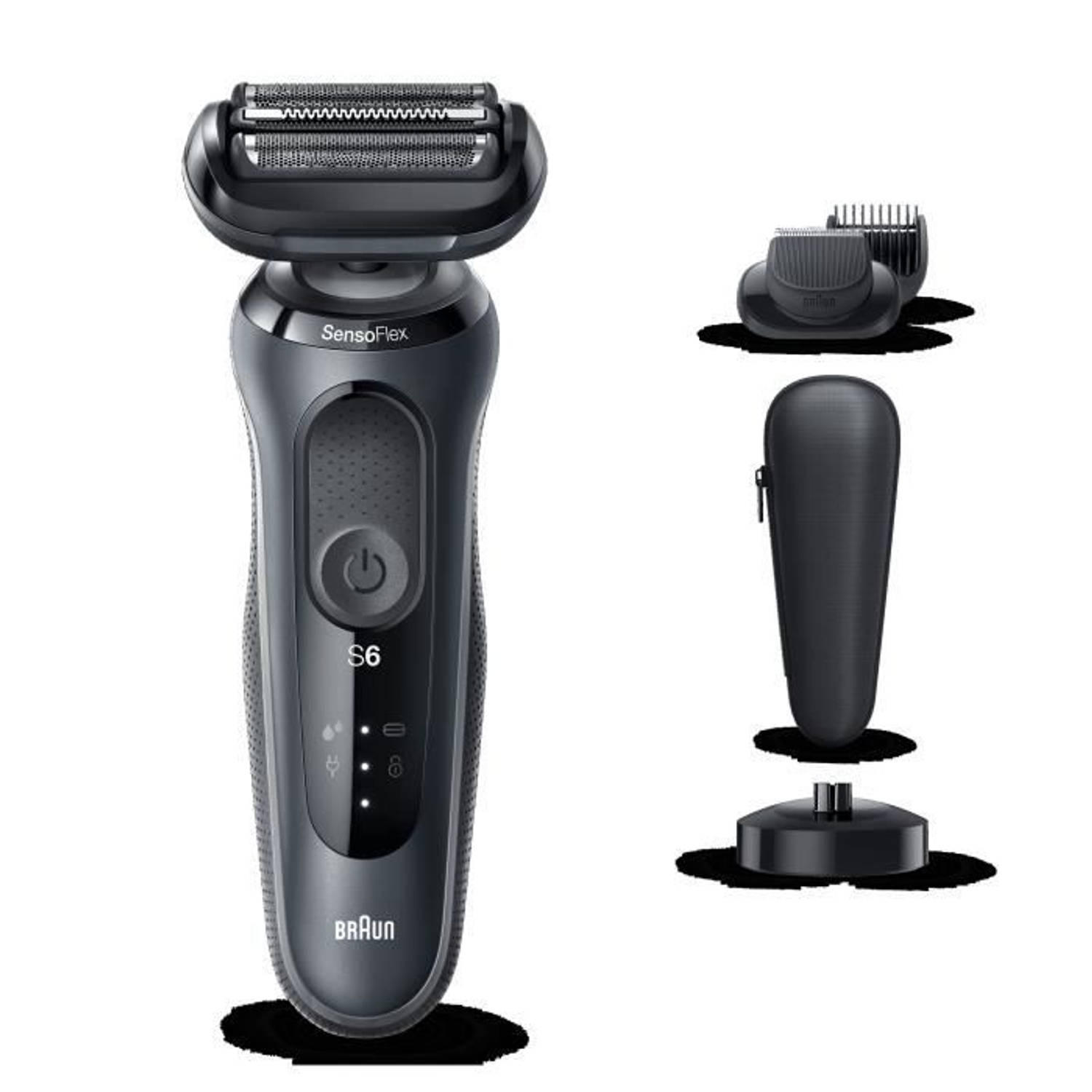 Braun Series 6 60-n4500cs Baardtrimmer - 3 Kammen - Oplaadstation - Sensoflex-technologie -Autonomie 50min