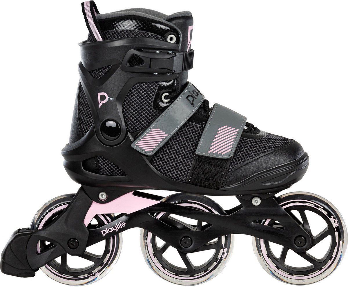 Playlife Inlineskates Fitness Gt 110 Polyester 80a/ Mt 40 - Zwart