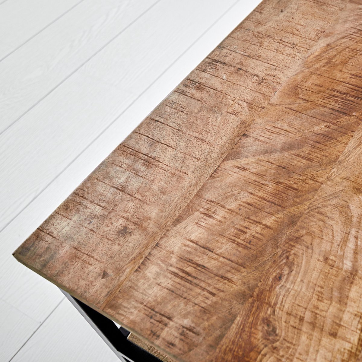 Dimehouse Industriële Salontafel - Livia - 60x60 Cm - Mangohout - Vierkant - Bruin