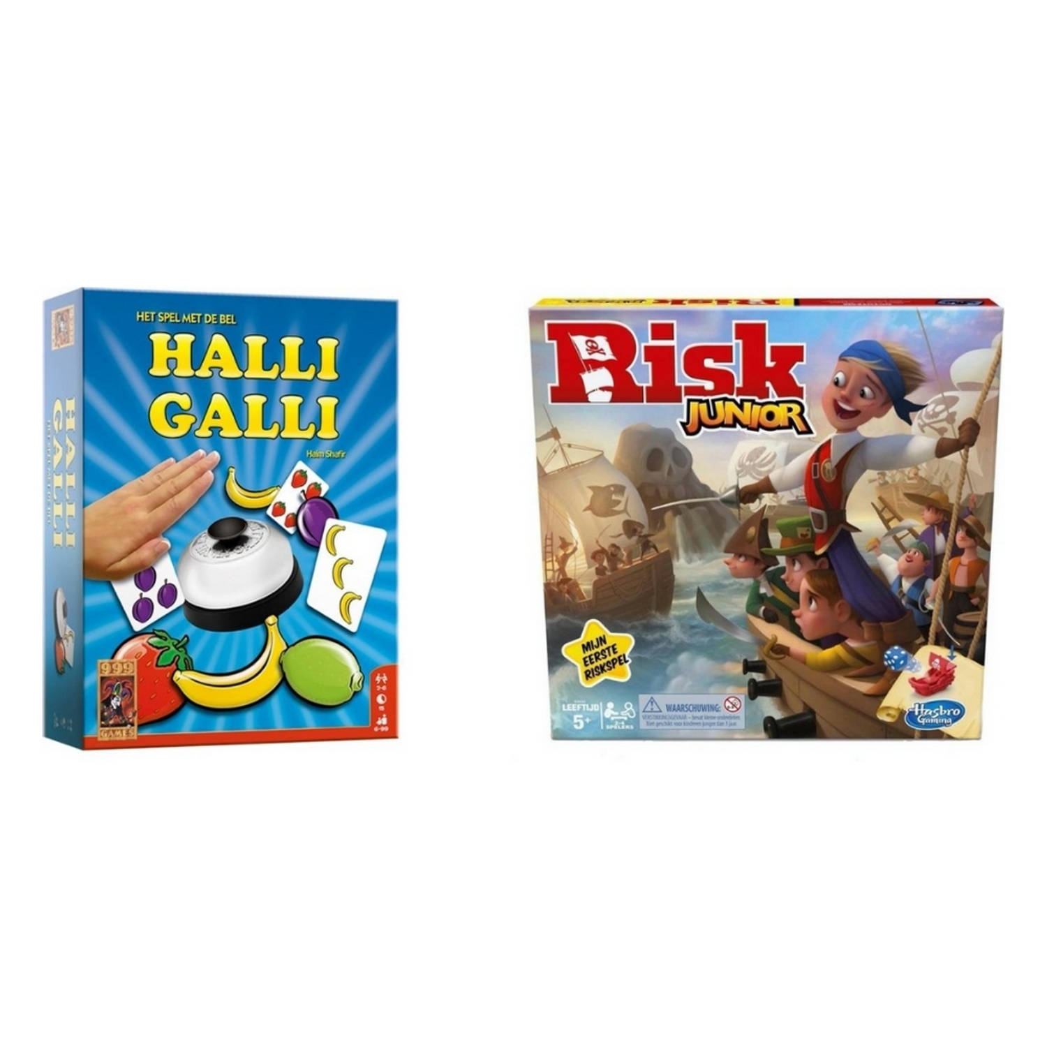 Hasbro Spellenbundel - 2 Stuks - Halli Galli & Risk Junior