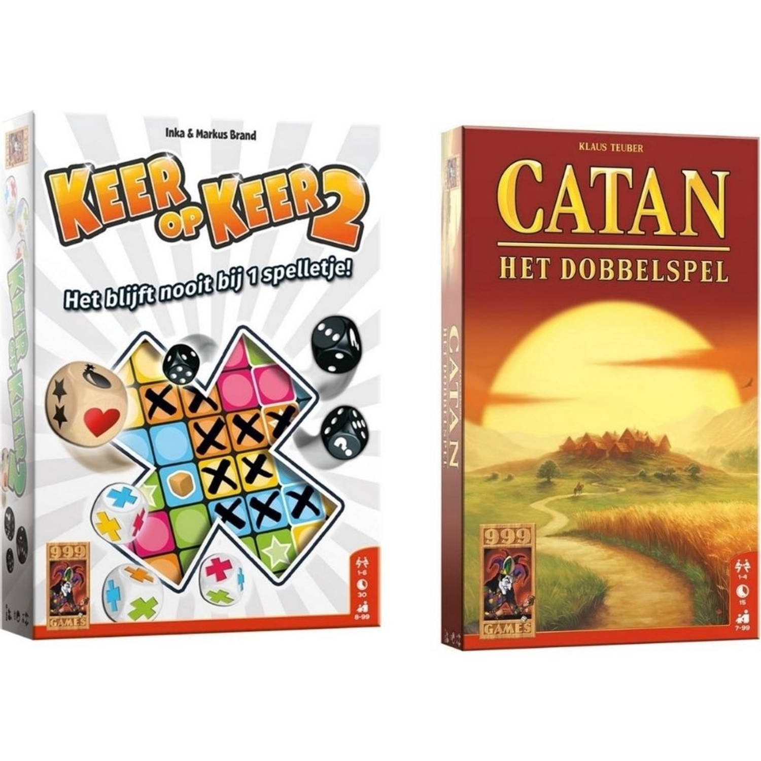 Spellenbundel - Dobbelspel - 2 Stuks - Keer Op Keer 2 & Kolonisten Van Catan Dobbelspel