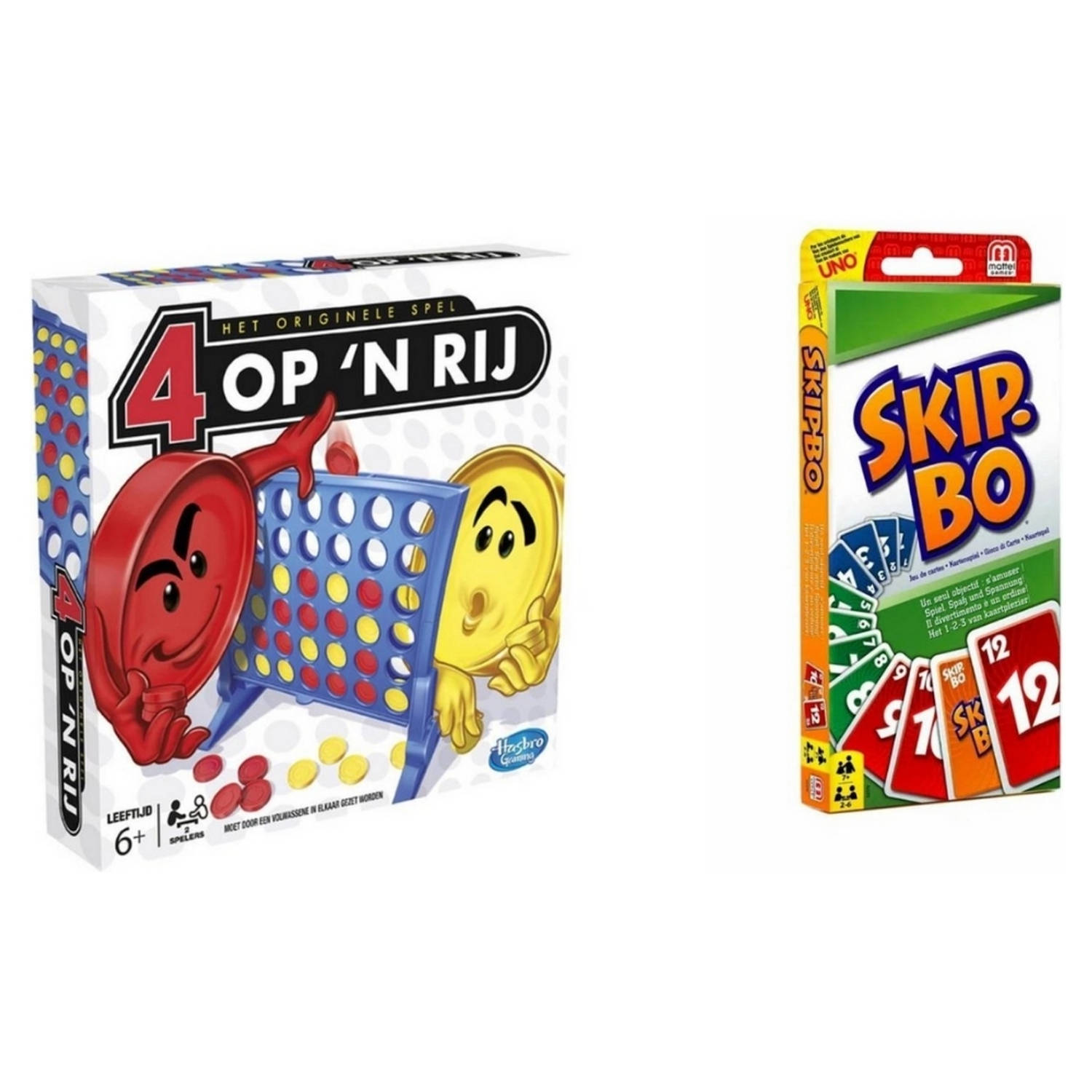 Hasbro Spellenbundel - 2 Stuks - Vier Op &apos;N Rij & Skip-bo