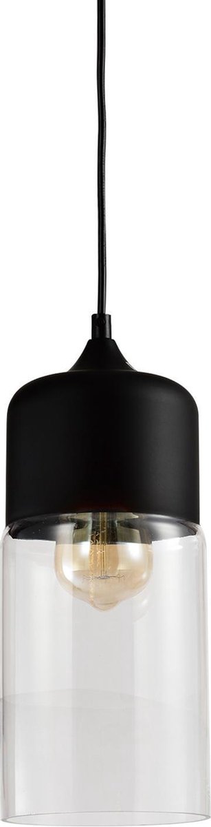 Quvio Hanglamp Langwerpig Glas - Quv5104l-black - Zwart