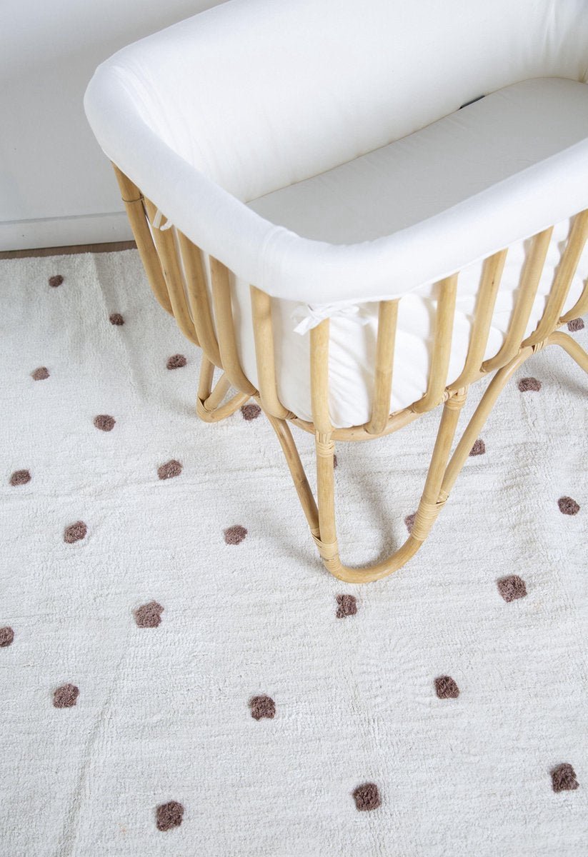 Childhome Wieg Met Matras Rechthoekig 90x50 Cm Rattan - Bruin