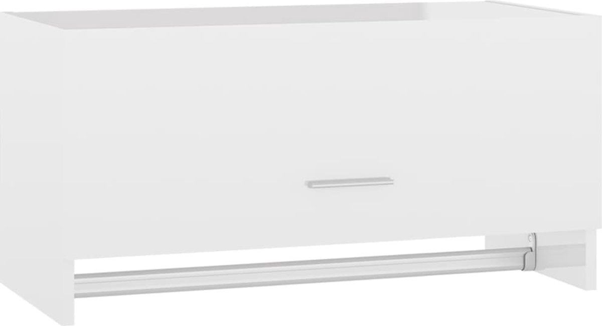 Vidaxl Kledingkast 70x32,5x35 Cm Spaanplaat Hoogglans Wit