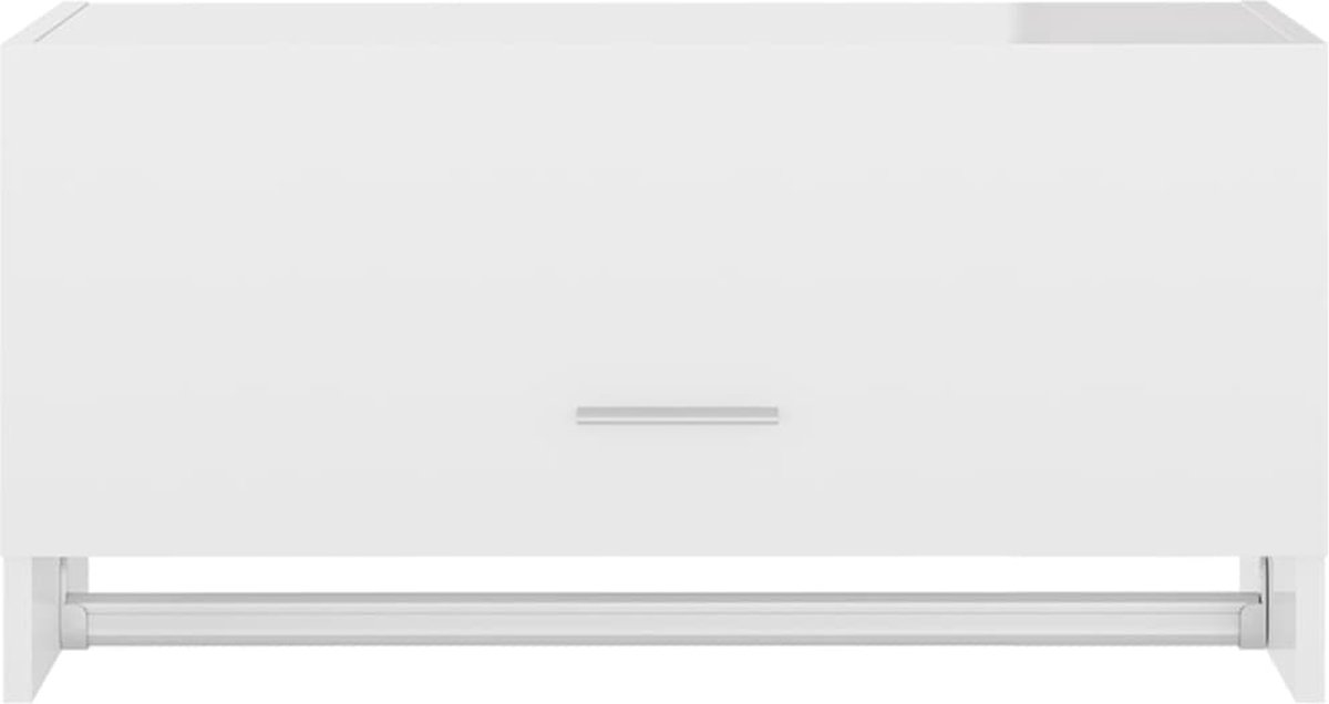 Vidaxl Kledingkast 70x32,5x35 Cm Spaanplaat Hoogglans Wit