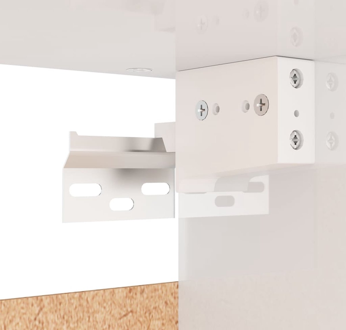 Vidaxl Kledingkast 70x32,5x35 Cm Spaanplaat Hoogglans Wit