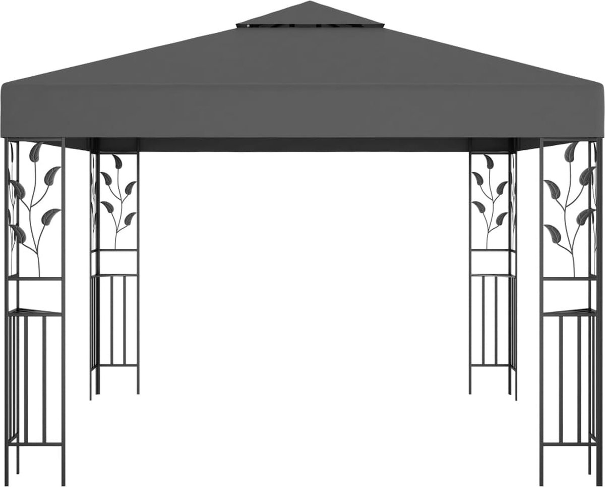 Vidaxl Prieel 3x3 M Antraciet - Grijs