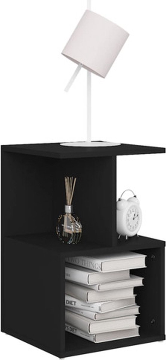 Vidaxl Nachtkastjes 2 St 35x35x55 Cm Spaanplaat - Zwart