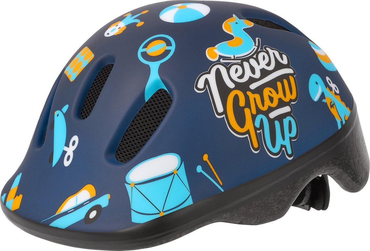 Polisport Fietshelm Never Grow Up Junior Donker Maat 44/48 - Blauw