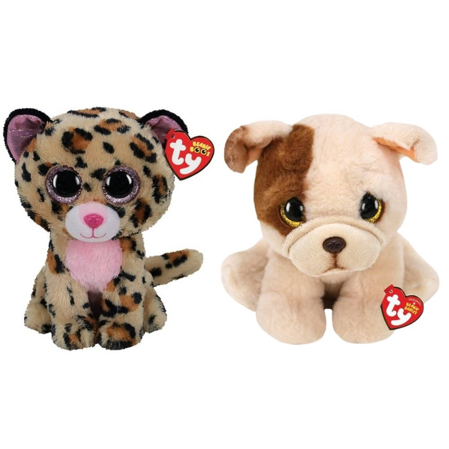 ty - Knuffel - Beanie Buddy - Livvie Leopard & Houghie Dog