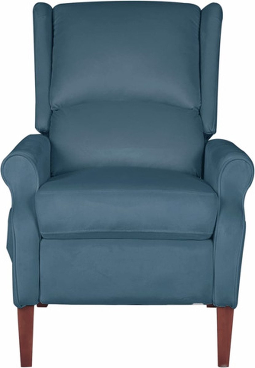 Vidaxl Leunstoel Fluweel - Blauw