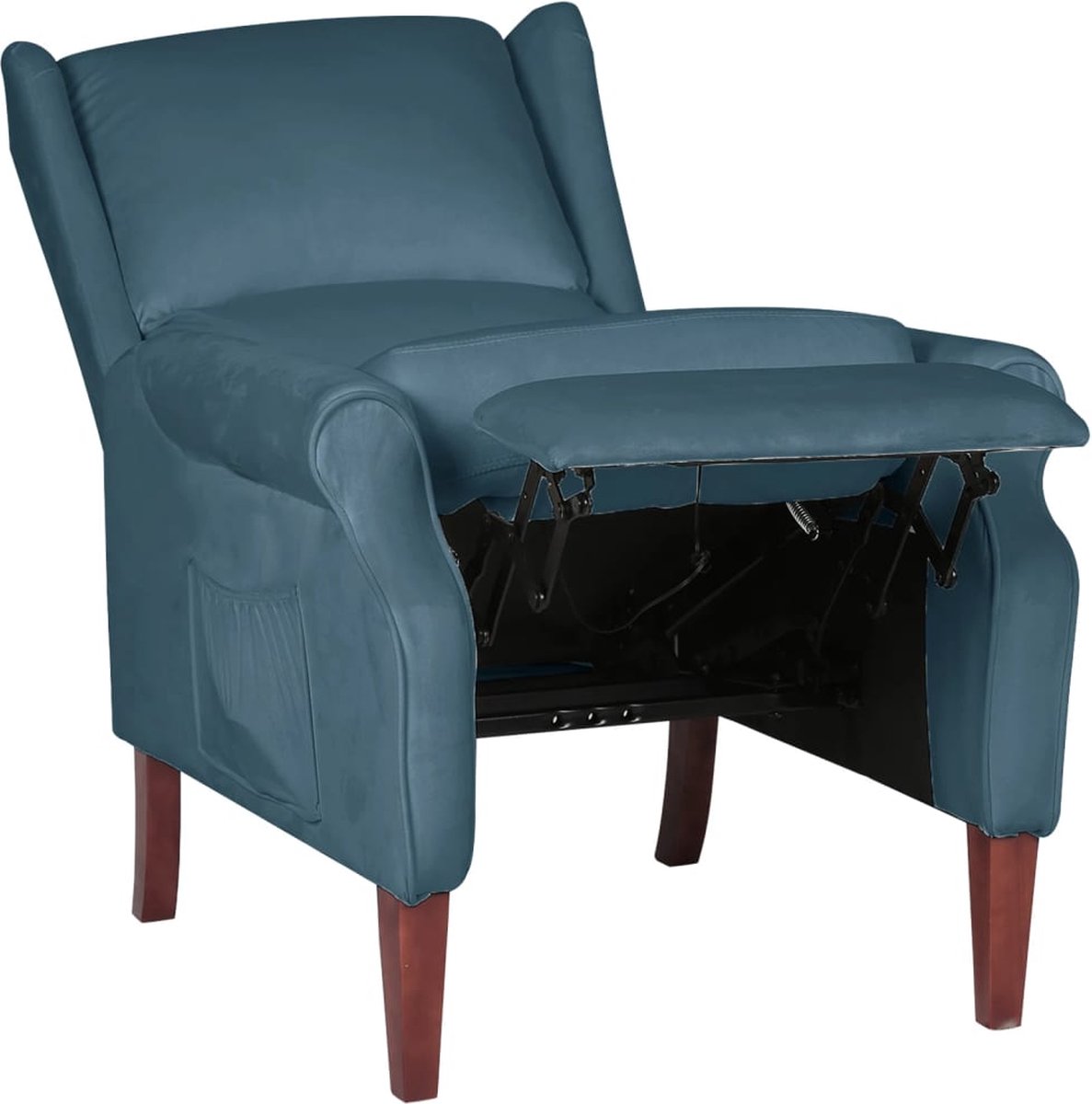 Vidaxl Leunstoel Fluweel - Blauw