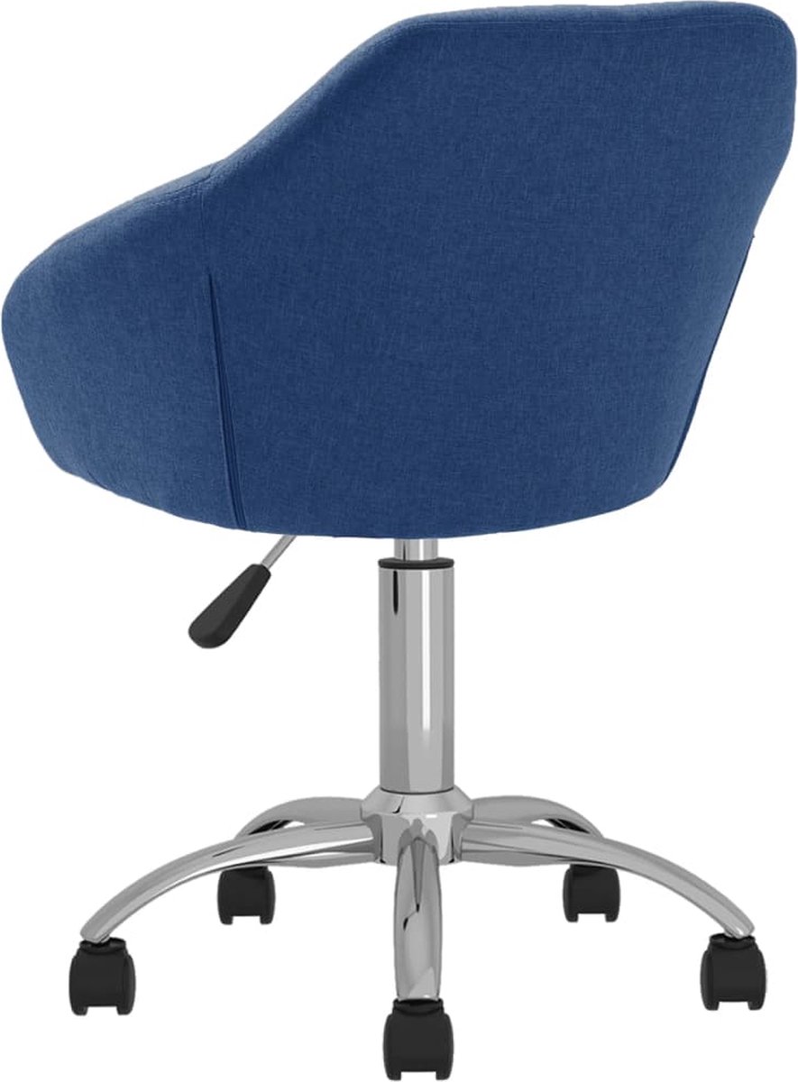 Vidaxl Eetkamerstoelen Draaibaar 4 St Stof - Blauw