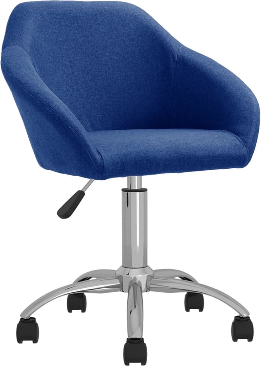 Vidaxl Eetkamerstoelen Draaibaar 4 St Stof - Blauw
