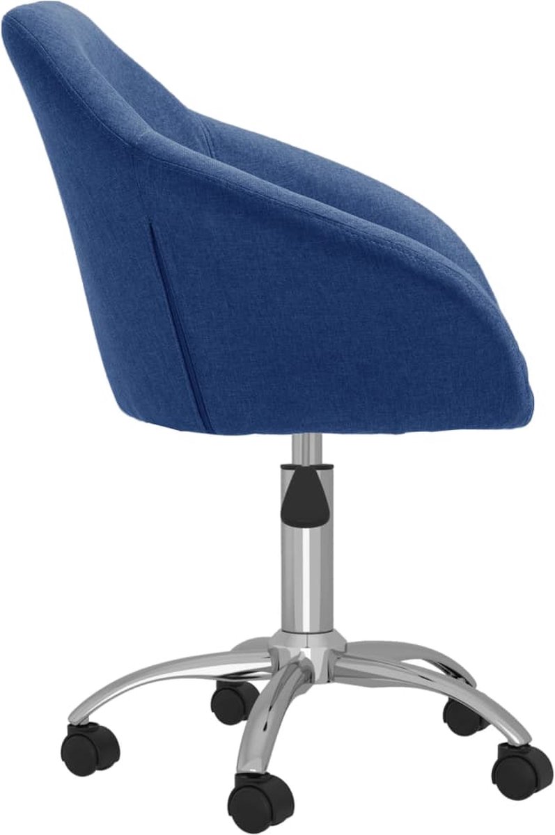 Vidaxl Eetkamerstoelen Draaibaar 4 St Stof - Blauw