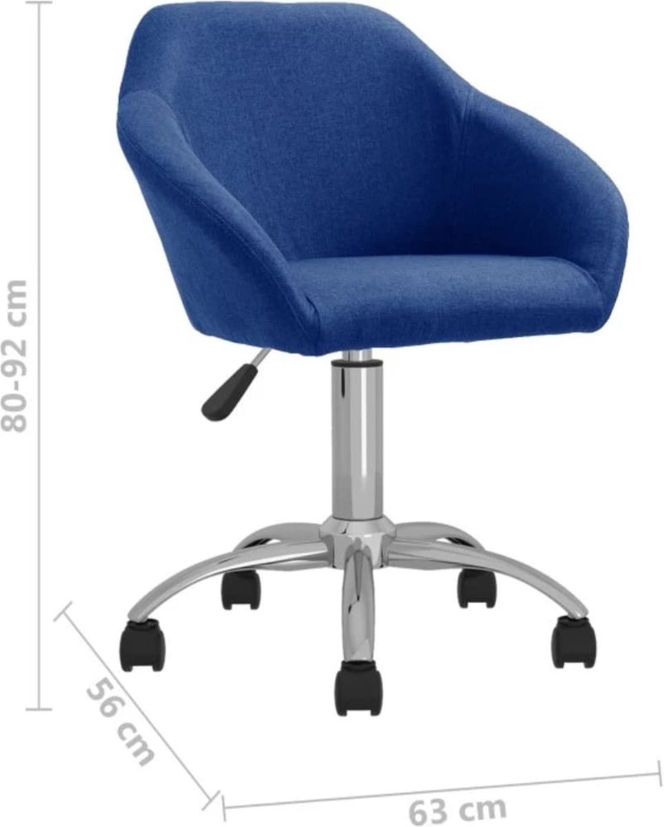 Vidaxl Eetkamerstoelen Draaibaar 4 St Stof - Blauw