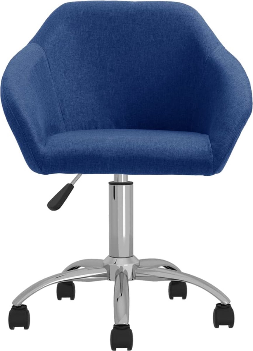 Vidaxl Eetkamerstoelen Draaibaar 4 St Stof - Blauw