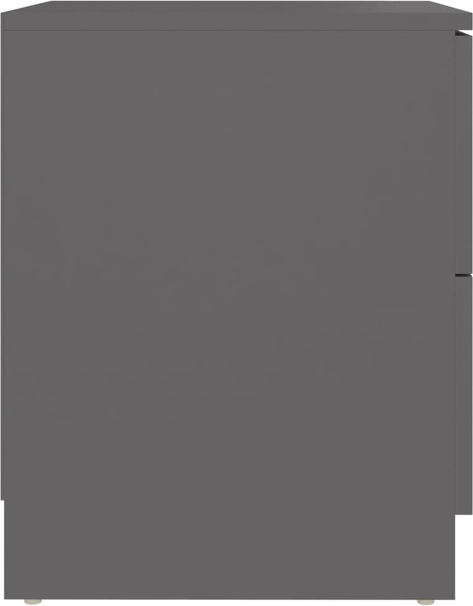 Vidaxl Nachtkastjes 2 St 40x40x50 Cm Spaanplaat - Grijs