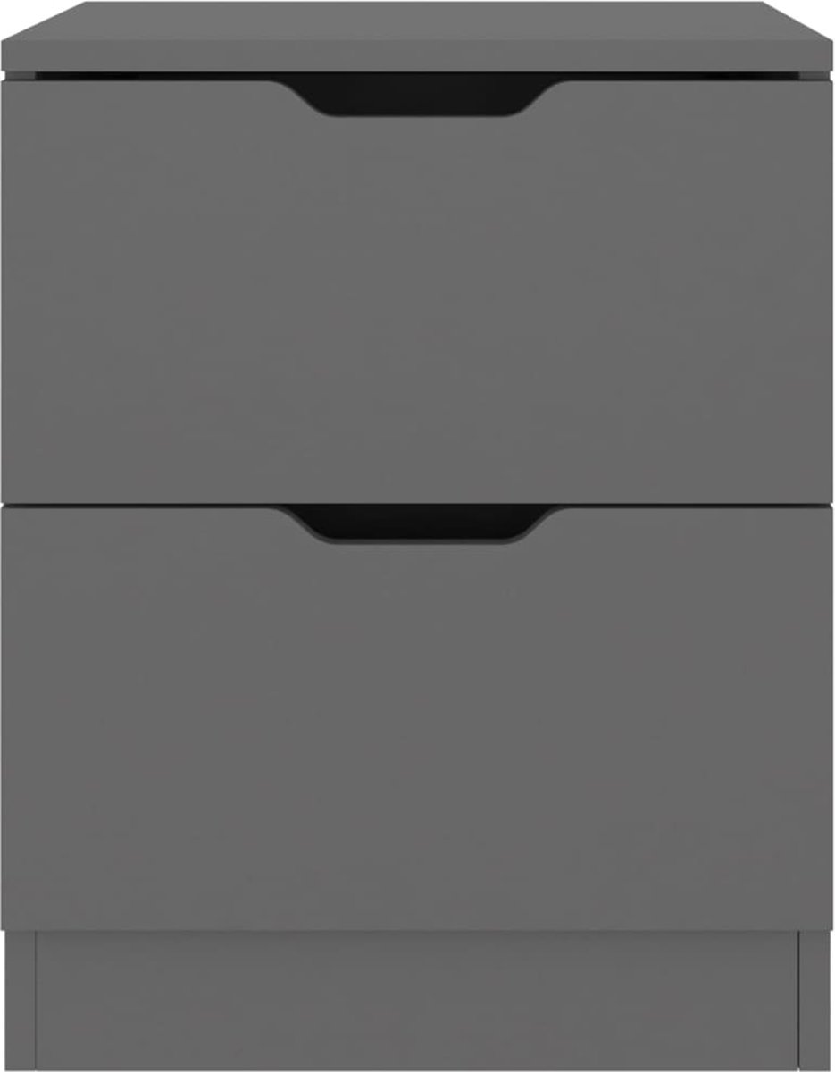 Vidaxl Nachtkastjes 2 St 40x40x50 Cm Spaanplaat - Grijs