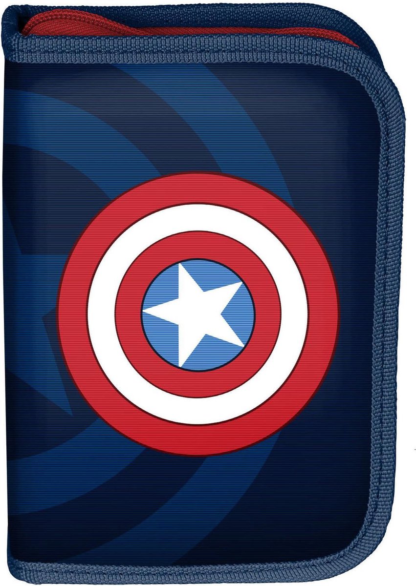 Marvel Avengers Gevuld Etui Schild - 19.5 X 13.5 Cm - 22 St. - Polyester - Blauw