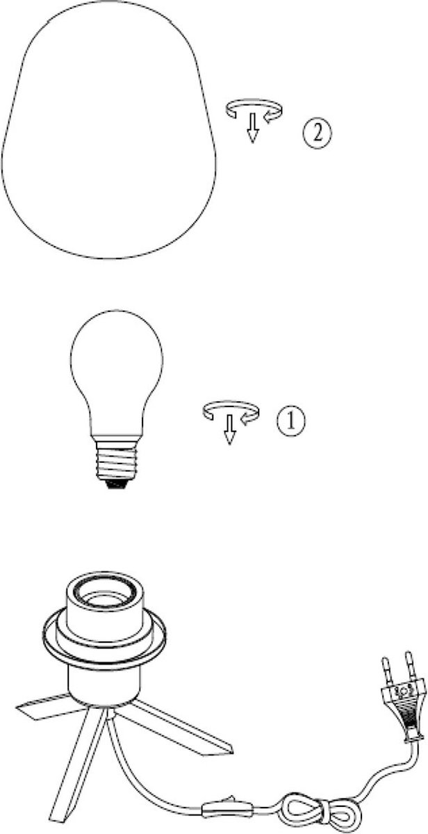 Steinhauer Tafellamp Reflexion 2683 - Zwart