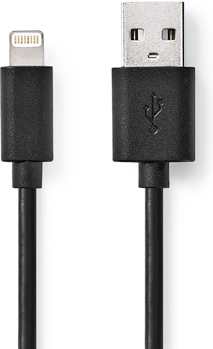 Nedis Lightning Kabel - Ccgp39300bk10 - Zwart