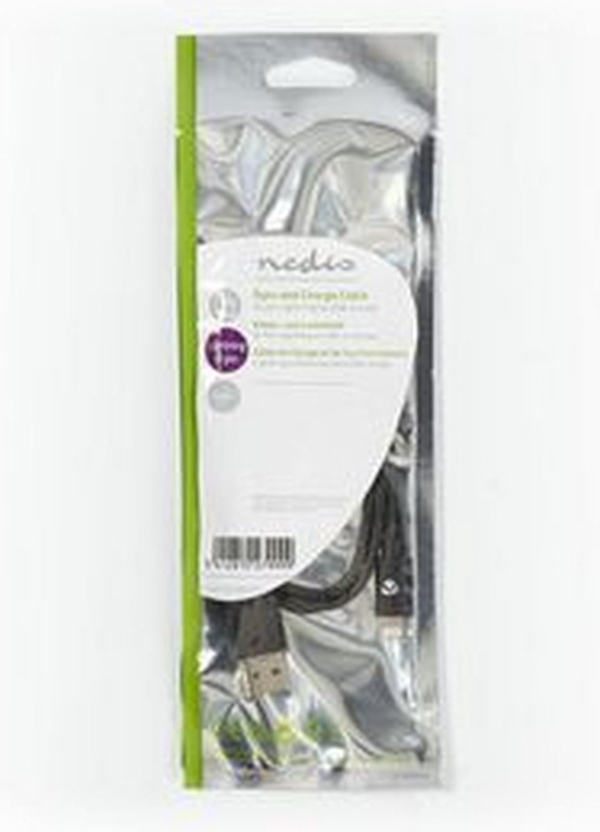 Nedis Lightning Kabel - Ccgp39300bk10 - Zwart