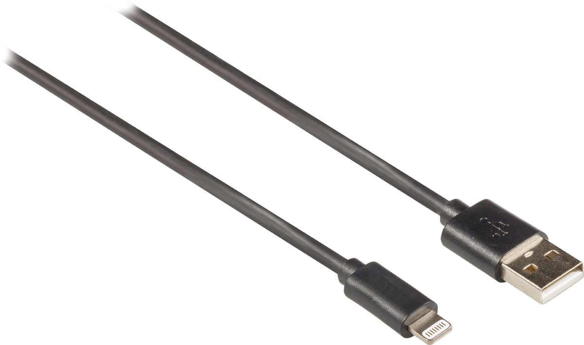 Nedis Lightning Kabel - Ccgp39300bk10 - Zwart