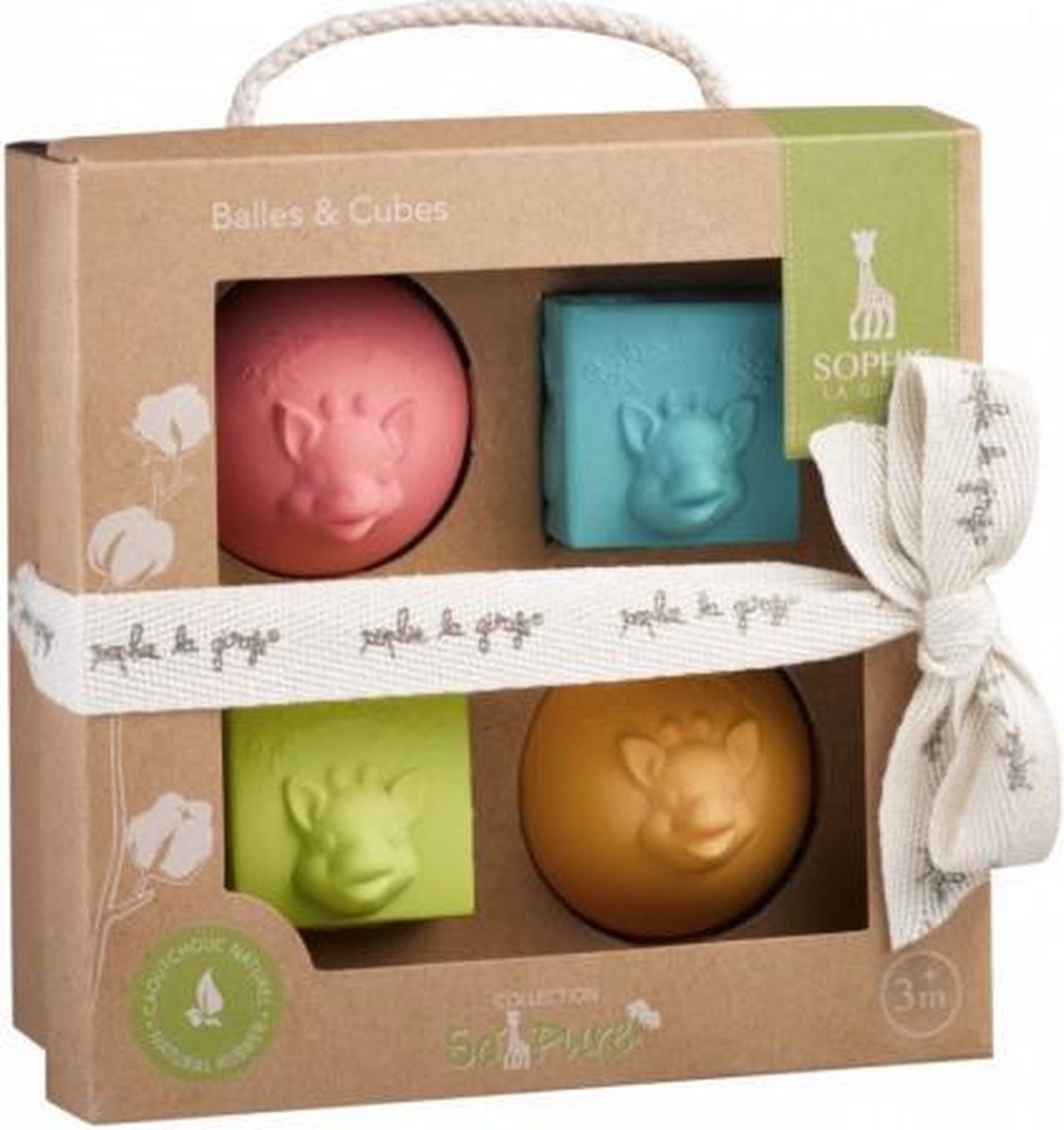 Sophie de Giraf Sophie La Girafe Set 2 Ballen + 2 Kubussen So'pure
